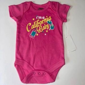 I'm a California Baby pink Newborn onsie - New